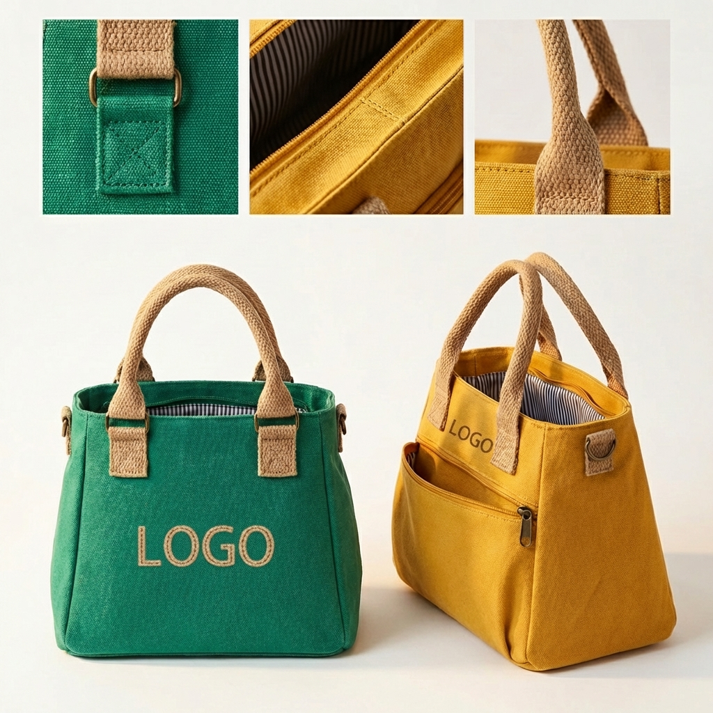 Dual-Purpose Insulated Lunch Bag with Water-Resistant Fabric