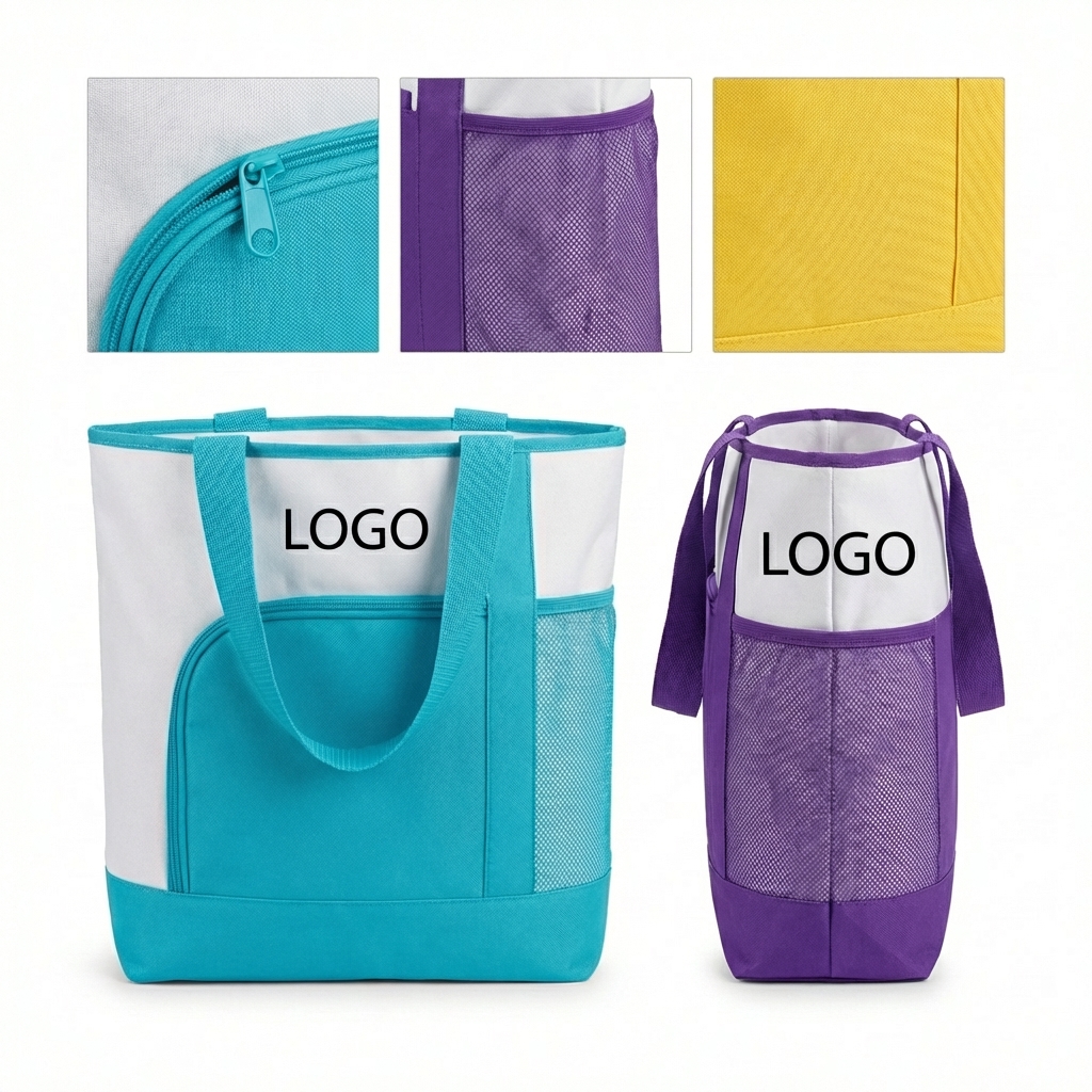 Breathable Mesh Oxford Tote Bag in Vibrant Colors