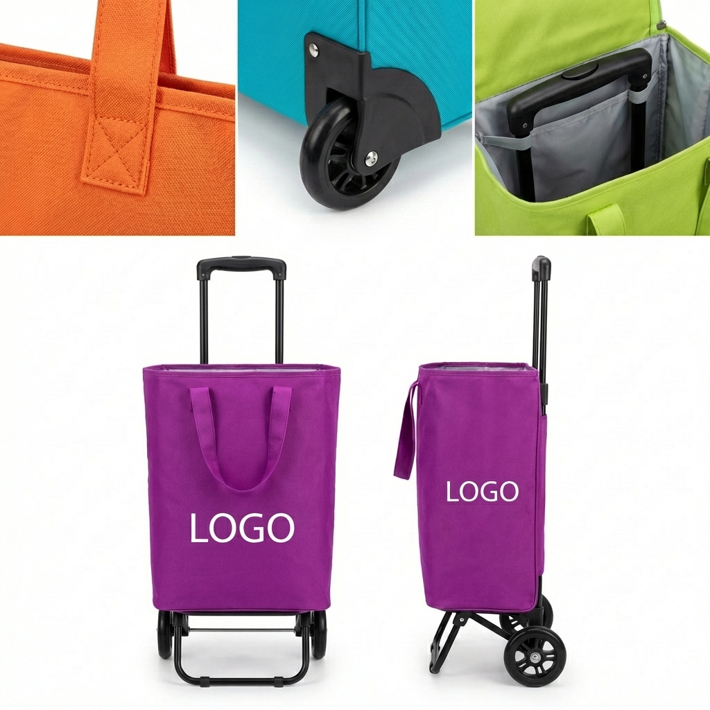 SwiftRoll Organizer Tote - Fixed-Wheel Duffle with Multi-Pocket Design